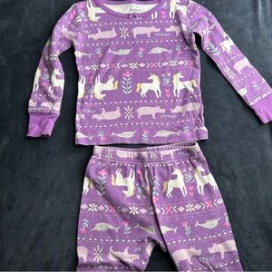 Carter's Purple Pajama Set with Animal Design